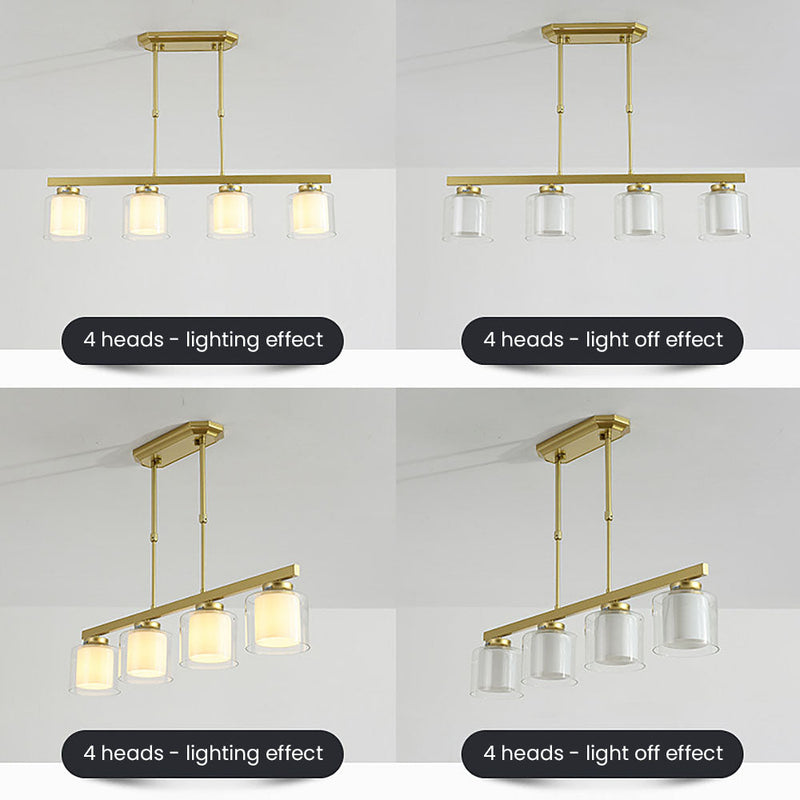 Modern Glass Ceiling Light Fixture for Kitchen Island - Stylish Pendant Lighting for Contemporary Home Decor