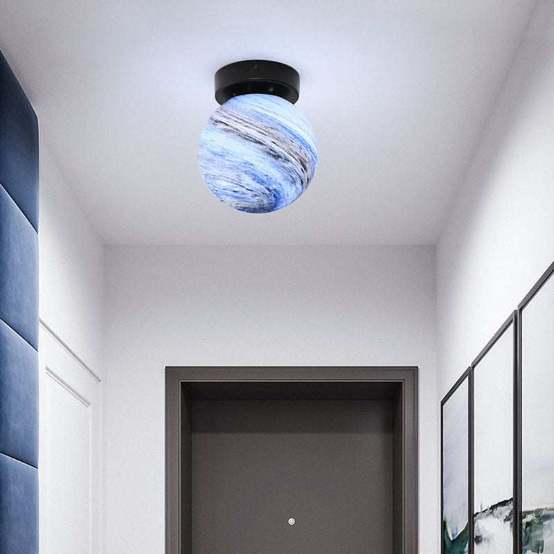 Modern Glass Globe Ceiling Light Fixture - Contemporary Pendant Lighting for Home Decor