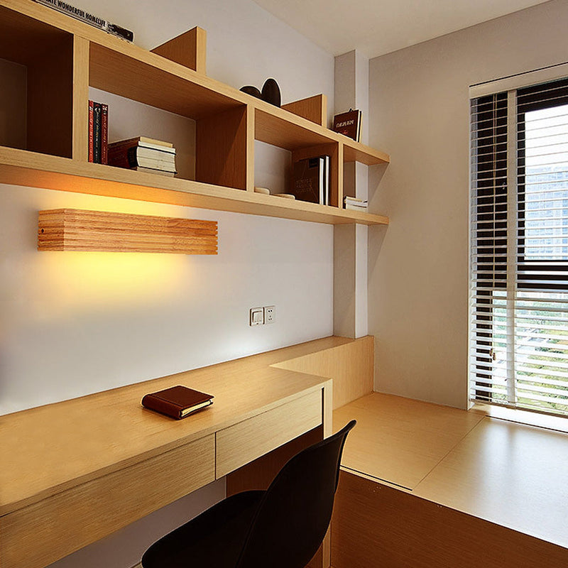 Modern Wood LED Wall Light Fixture - Stylish & Energy-Efficient Lighting for Home Decor