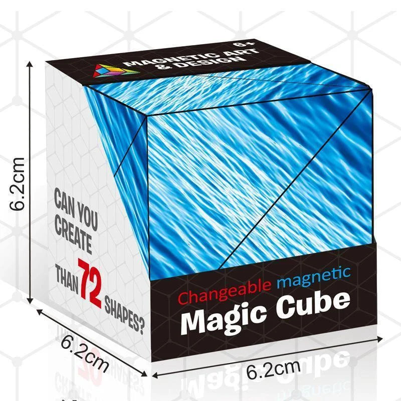 Customizable Magnetic Magic Cube - Interactive 3D Puzzle Toy for Creative Play