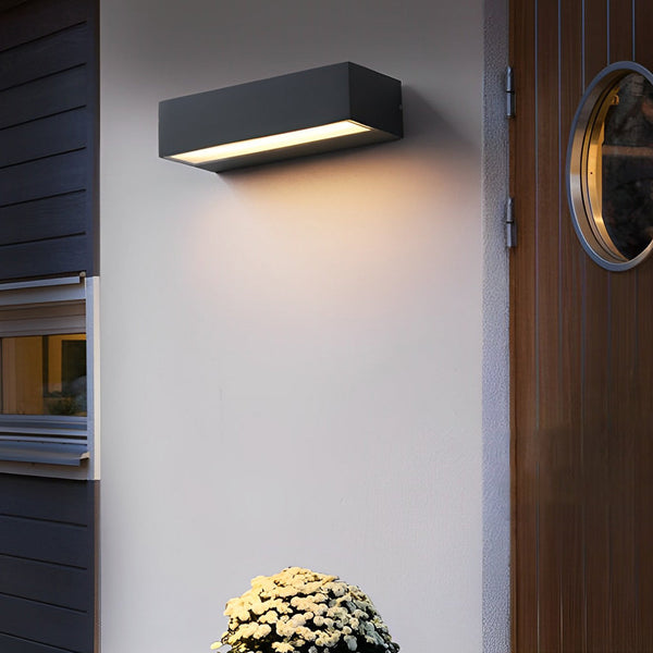 Modern Minimalist Waterproof Black LED Outdoor Wall Washer Light - Sleek Strip Design for Stylish Illumination