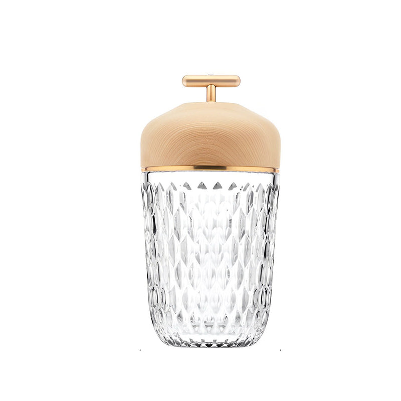 Elegant Cup-Shape Crystal Table Lamp | Glass Ambient Lighting for Home Decor