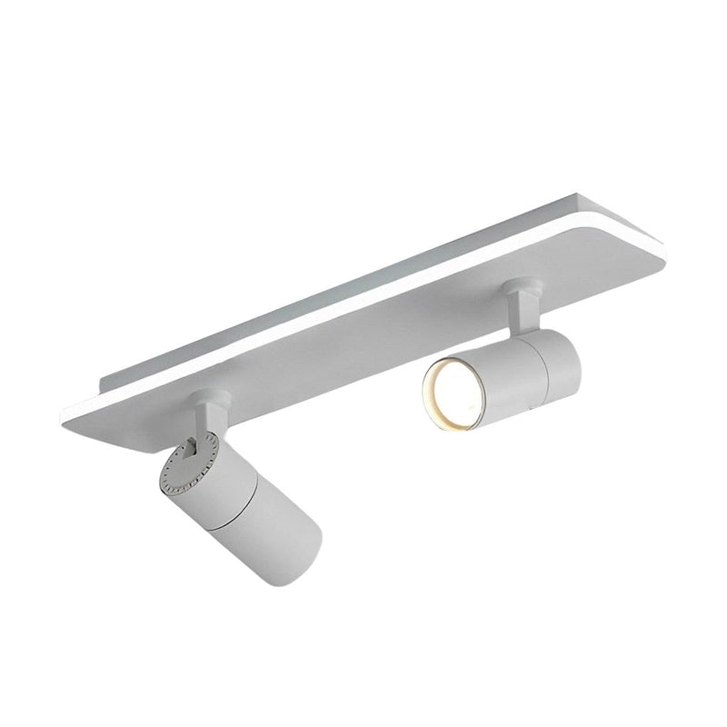 Minimalist Adjustable LED Flush Mount Spotlight - 2/3/4 Light Long Rectangular Design for Modern Home Lighting