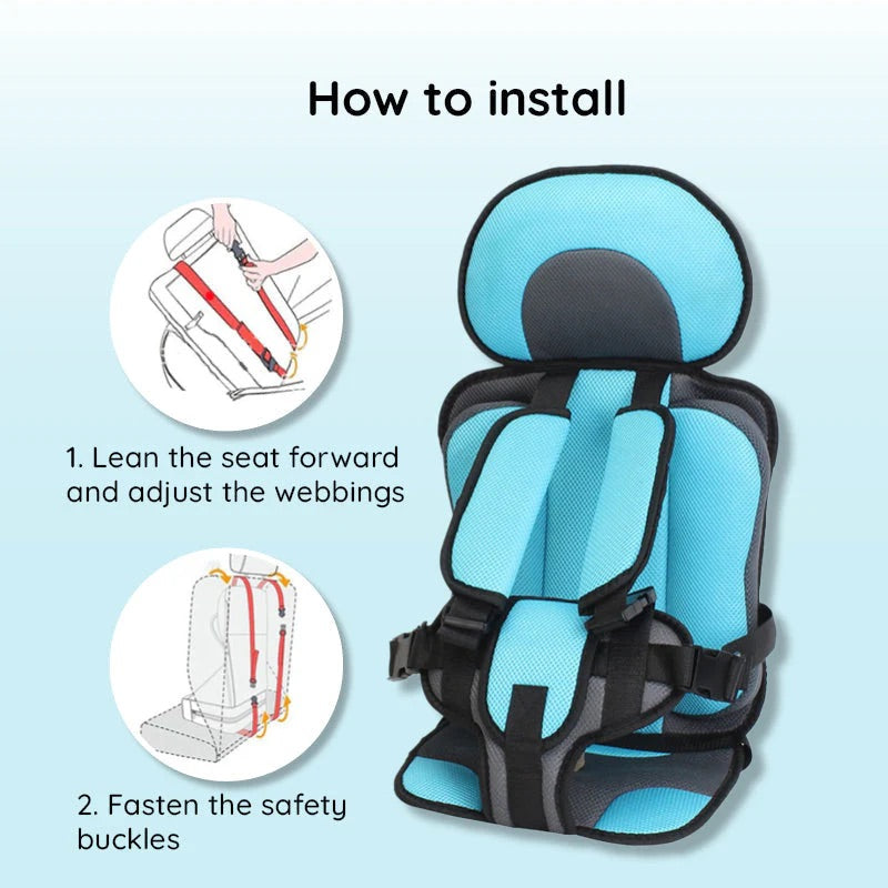 Child Safety Car Seat Cushion - Comfortable & Protective Booster for Kids