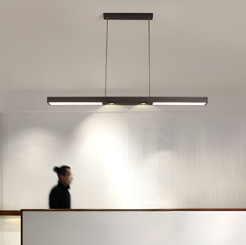Modern Black Linear LED Flush Mount Ceiling Light - Sleek Spot Lighting for Contemporary Spaces