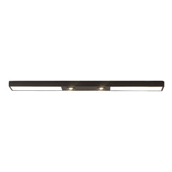 Modern Black Linear LED Flush Mount Ceiling Light - Sleek Spot Lighting for Contemporary Spaces