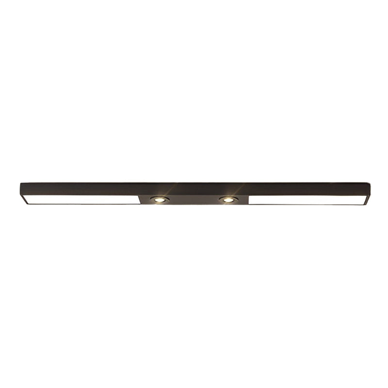Modern Black Linear LED Flush Mount Ceiling Light - Sleek Spot Lighting for Contemporary Spaces