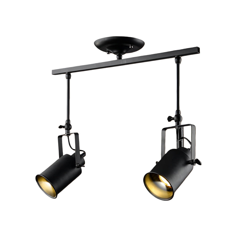 Adjustable Retro Black Iron LED Spotlights - Industrial American Style Lighting