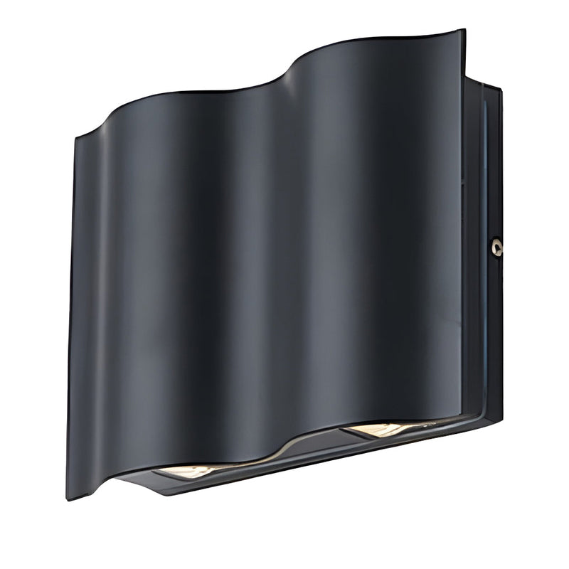 Arc Waterproof LED Wave Wall Sconces - Stylish Outdoor Up & Down Lighting for Patios & Gardens