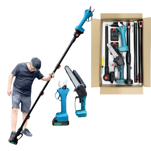 2-in-1 Cordless 8-Inch Chainsaw & Pole Saw Combo - Lightweight, Battery-Powered for Easy Tree Trimming & Pruning