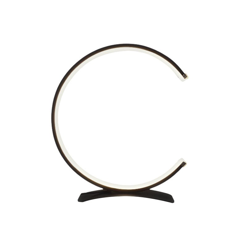 Modern 3/4 Circle Touch LED Accent Table Lamp - Stylish Home Lighting for Living Room & Bedroom