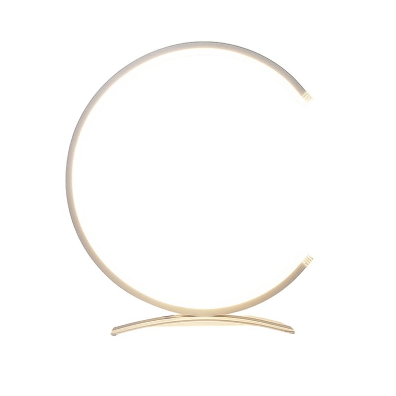 Modern 3/4 Circle Touch LED Accent Table Lamp - Stylish Home Lighting for Living Room & Bedroom
