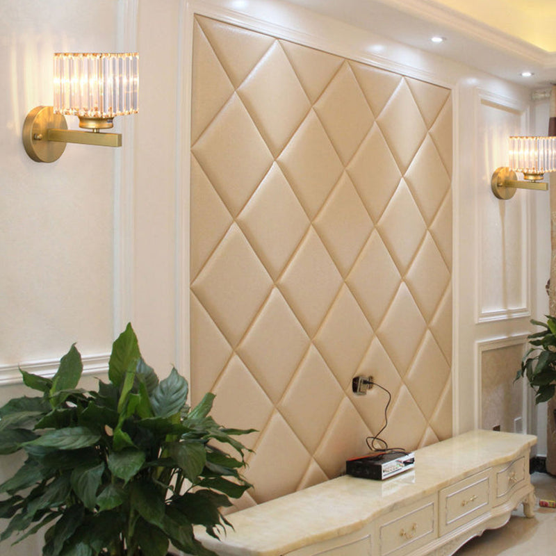 Modern Crystal Glass Wall Light with Elegant Arm Design - Stylish Home Lighting Fixture