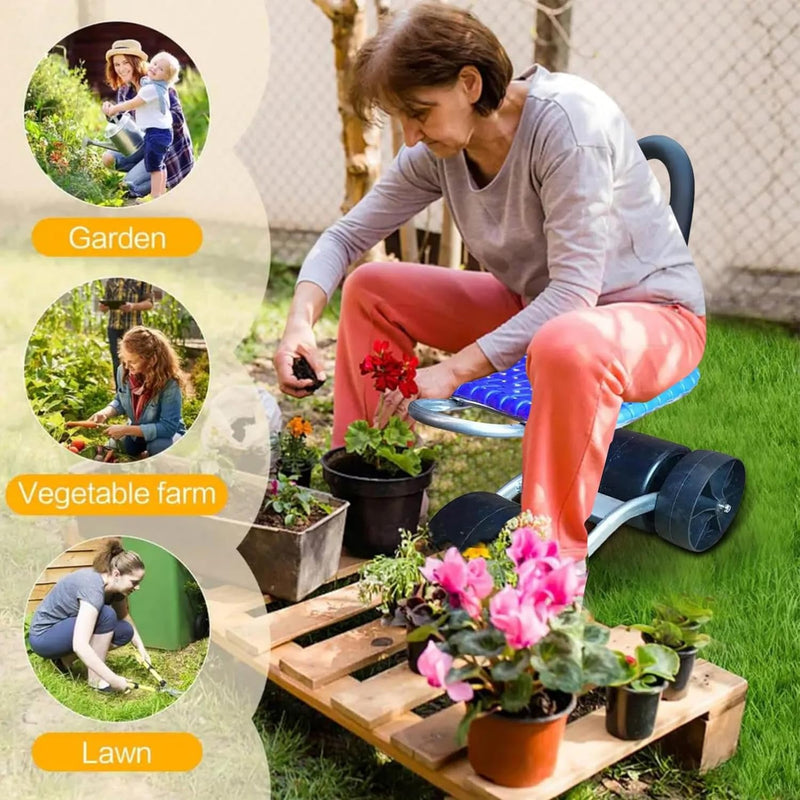 360° Rotating Adjustable Gardening Seat - Ergonomic Height-Adjustable Stool for Comfort & Convenience