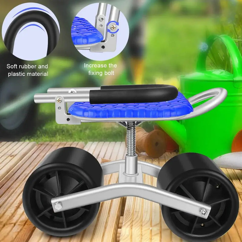 360° Rotating Adjustable Gardening Seat - Ergonomic Height-Adjustable Stool for Comfort & Convenience