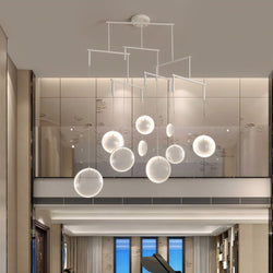 Modern 3/6/9-Light White Focus LED Chandelier - Energy-Efficient Ceiling Fixture for Home Decor
