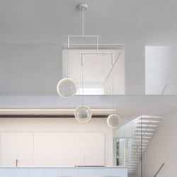 Modern 3/6/9-Light White Focus LED Chandelier - Energy-Efficient Ceiling Fixture for Home Decor