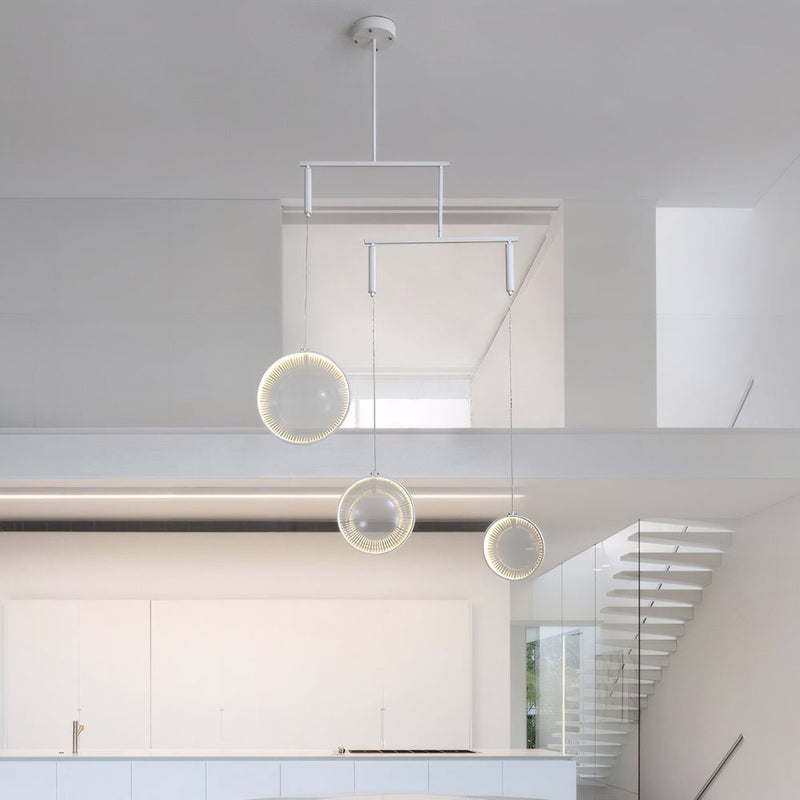 Modern 3/6/9-Light White Focus LED Chandelier - Energy-Efficient Ceiling Fixture for Home Decor