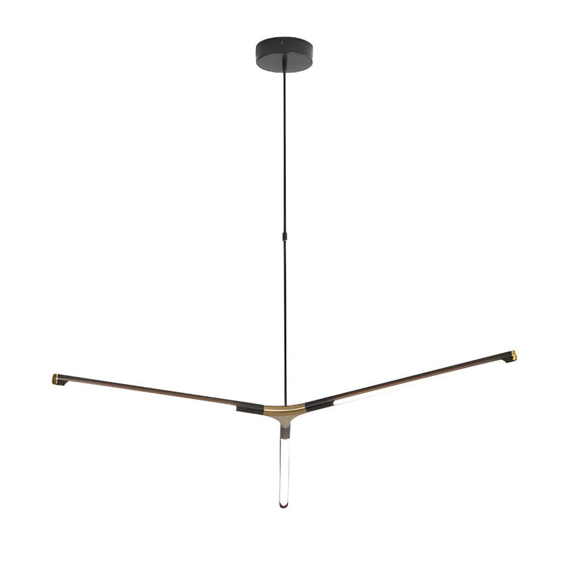 3/8-Light Dimmable LED Linear Sputnik Chandelier - Modern Ceiling Light Fixture for Living Room, Dining Room & Entryway