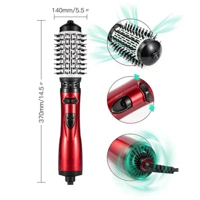 Professional Rotating Hair Dryer with Ionic Technology for Effortless Styling and Frizz Control