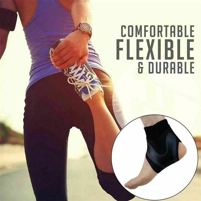Plantar Ankle X Wrap Compression Brace Support Sleeve - Adjustable, Breathable, and Pain Relief for Ankle Injuries