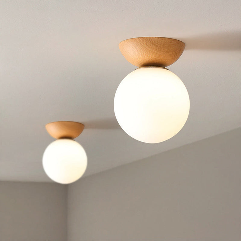 Modern Glass Shade Ceiling Light Fixture for Hallway - Elegant Illumination