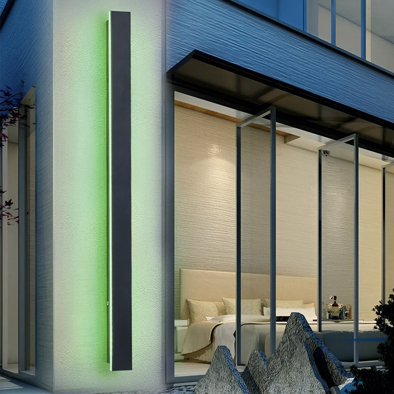 Black Outdoor LED Linear Wall Lights - Long-Lasting Energy-Efficient Lighting for Patios & Gardens