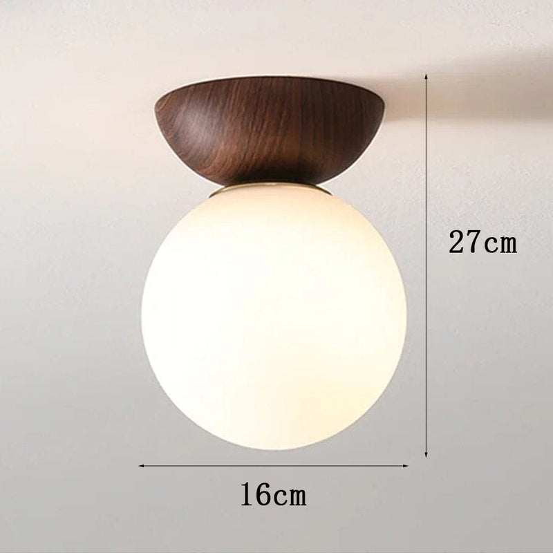 Modern Glass Shade Ceiling Light Fixture for Hallway - Elegant Illumination