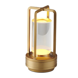 Cordless Portable Lantern Table Lamp with USB Charging - Touch Dimming Night Light for Home & Outdoor Use