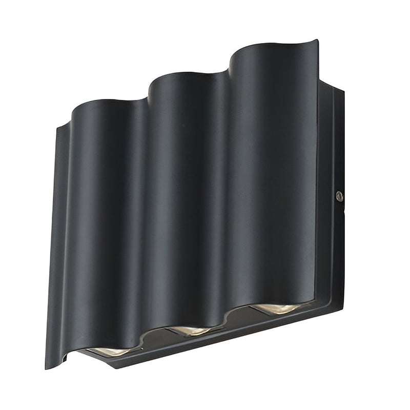 Arc Waterproof LED Wave Wall Sconces - Stylish Outdoor Up & Down Lighting for Patios & Gardens
