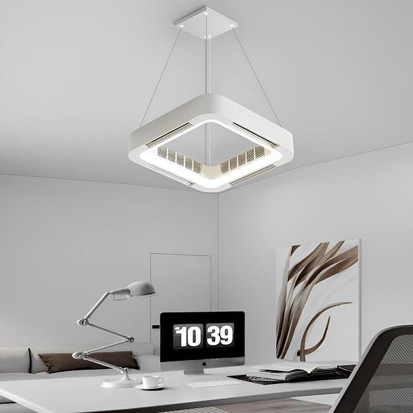 Modern Bladeless Ceiling Fan with Chandelier LED Lights - Energy-Efficient Inverter Design
