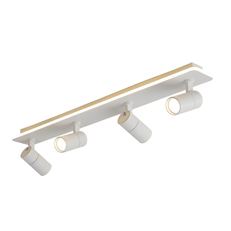 Minimalist Adjustable LED Flush Mount Spotlight - 2/3/4 Light Long Rectangular Design for Modern Home Lighting