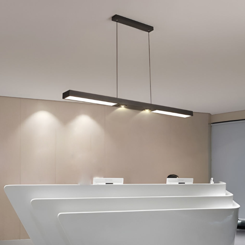 Modern Black Linear LED Flush Mount Ceiling Light - Sleek Spot Lighting for Contemporary Spaces