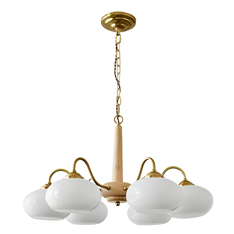 Optimized Product Title: "Nordic Chandelier - 4 & 6-Light Glass & Wood E27 LED Hanging Ceiling Light Fixture" 

This title includes relevant keywords while maintaining clarity and appeal for potential customers.