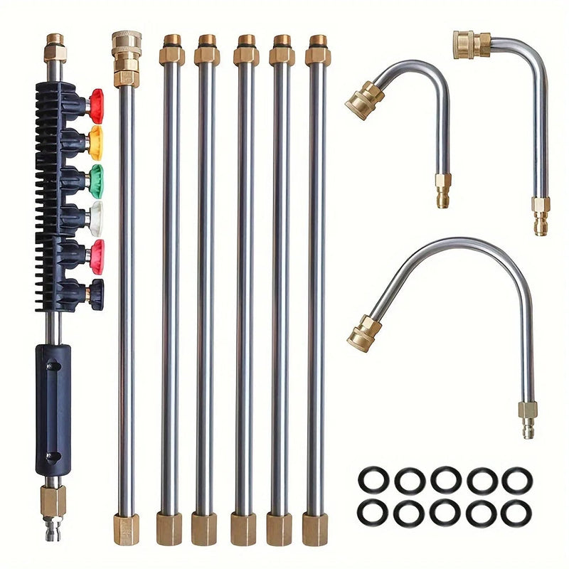 4000 PSI Telescoping High Pressure Washer Wand Set - Ideal for Gutter, Roof, and Wall Cleaning