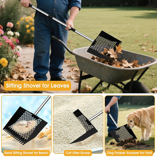 3-in-1 Metal Chicken Poop Scooper & Rake - Durable, Efficient Waste Removal Tool for Poultry Care
