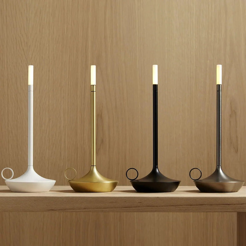 Wick LED Candle Light Table Lamp - Elegant Battery-Operated Decorative Lighting for Home & Events