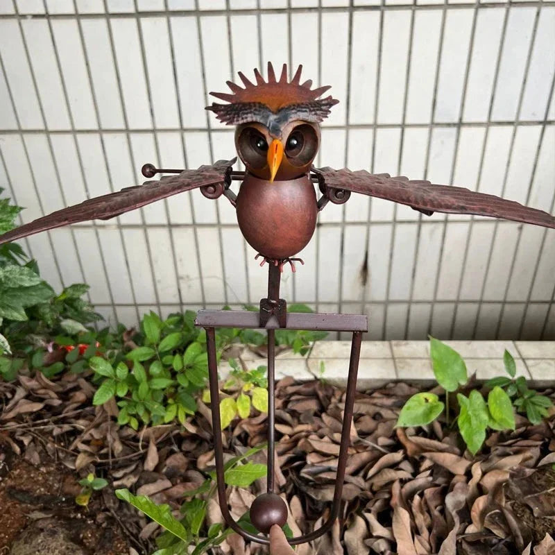Whimsical Garden Art - Decorative Bird Patio Sculpture for Outdoor Decor
