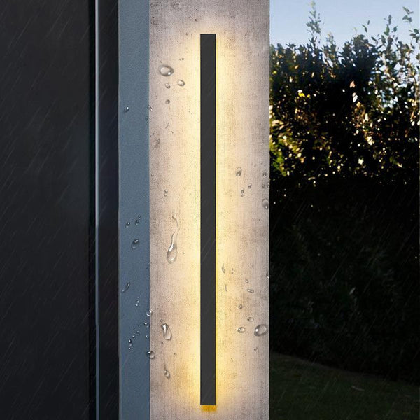 Black Outdoor LED Linear Wall Lights - Long-Lasting Energy-Efficient Lighting for Patios & Gardens