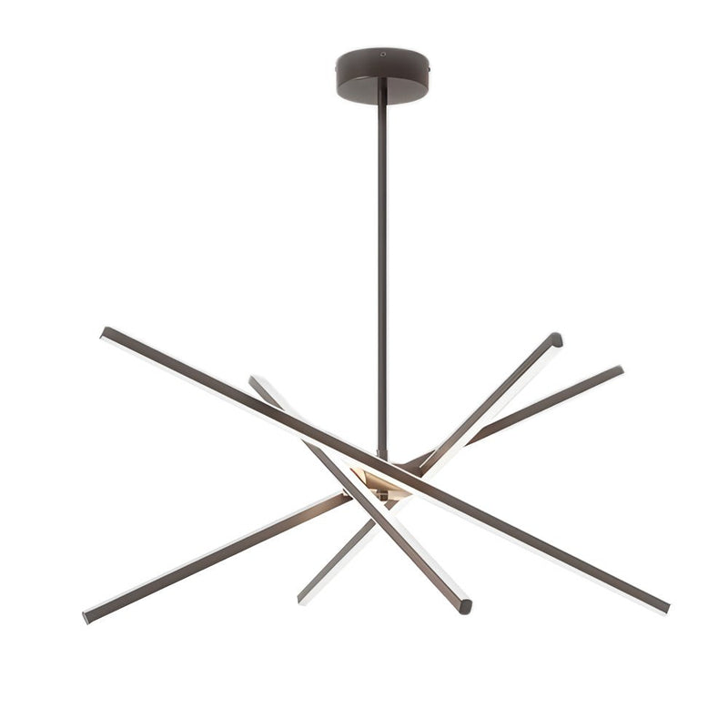 Modern 4-Light Dimmable LED Sputnik Linear Chandelier - Stylish Lighting Fixture for Home Decor