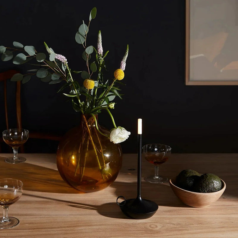 Wick LED Candle Light Table Lamp - Elegant Battery-Operated Decorative Lighting for Home & Events