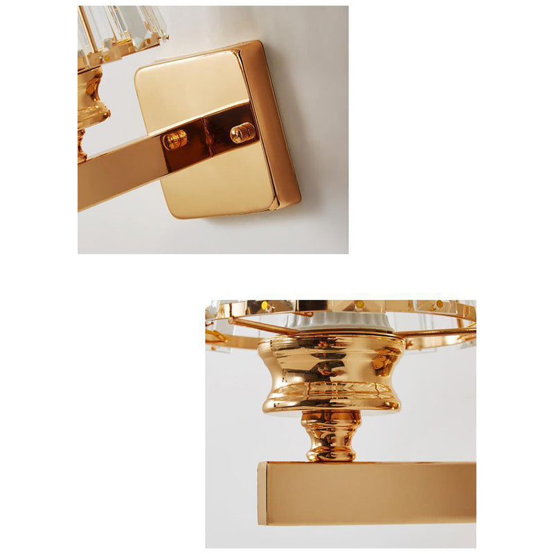 Modern Crystal Glass Wall Light with Elegant Arm Design - Stylish Home Lighting Fixture