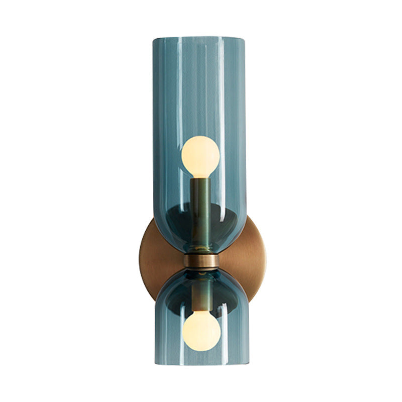 Modern Double Lamp Glass Wall Light - Elegant Indoor Lighting Fixture