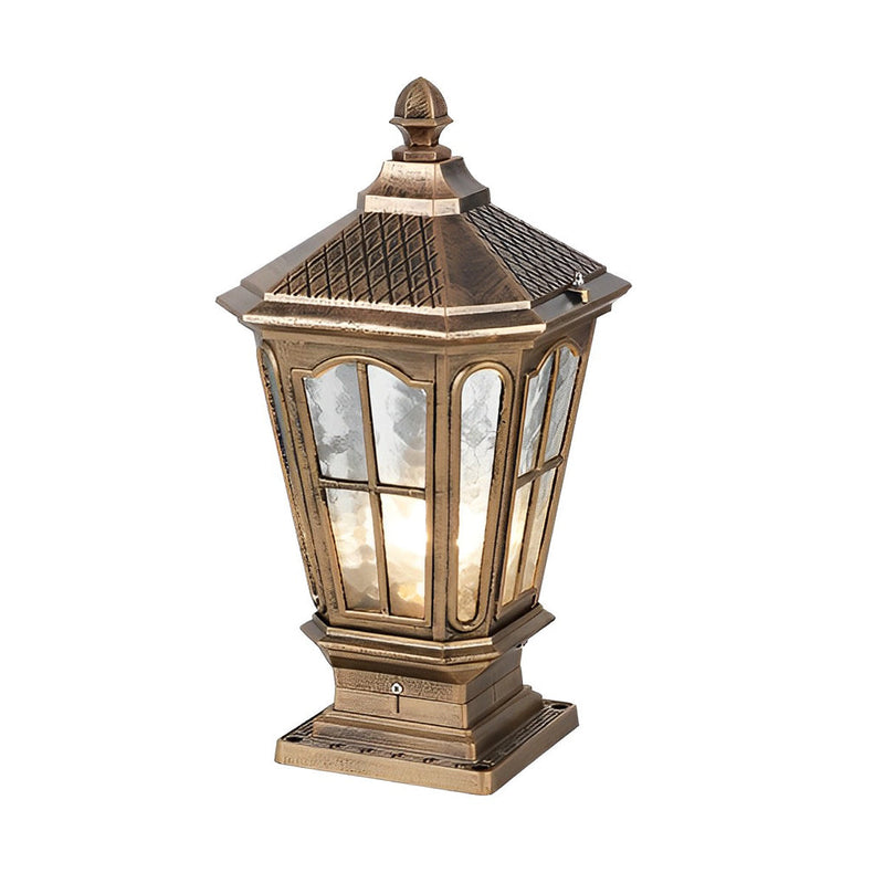 Retro Pavilion-Style Waterproof LED Solar-Powered Fence Post Lights - Elegant Outdoor Lighting for Gardens & Pathways