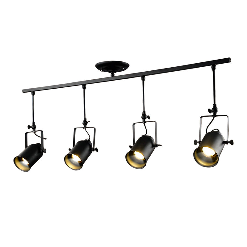 Adjustable Retro Black Iron LED Spotlights - Industrial American Style Lighting