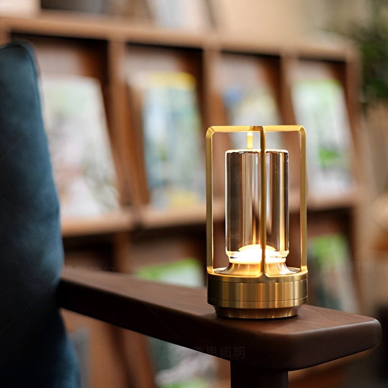 Cordless Portable Lantern Table Lamp with USB Charging - Touch Dimming Night Light for Home & Outdoor Use