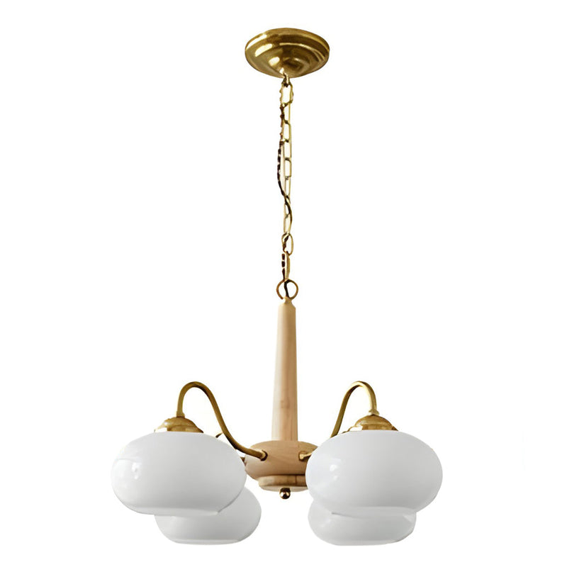 Optimized Product Title: "Nordic Chandelier - 4 & 6-Light Glass & Wood E27 LED Hanging Ceiling Light Fixture" 

This title includes relevant keywords while maintaining clarity and appeal for potential customers.