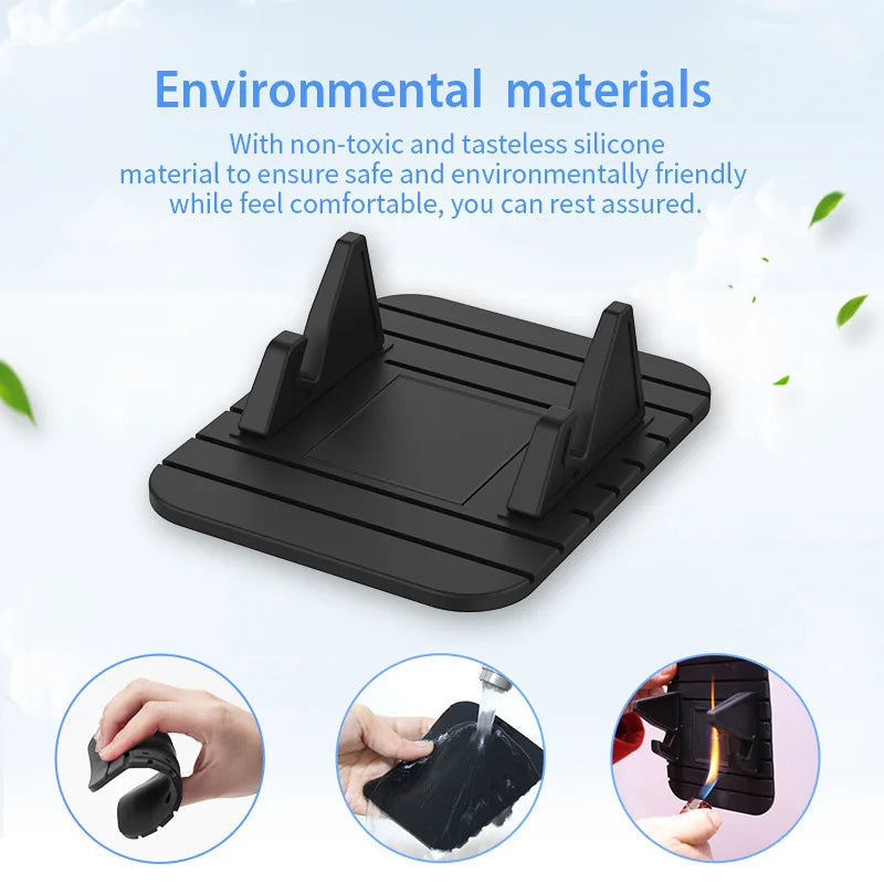 Non-Slip Car Phone Holder - Universal Dashboard Mount for Secure Device Grip & Easy Access