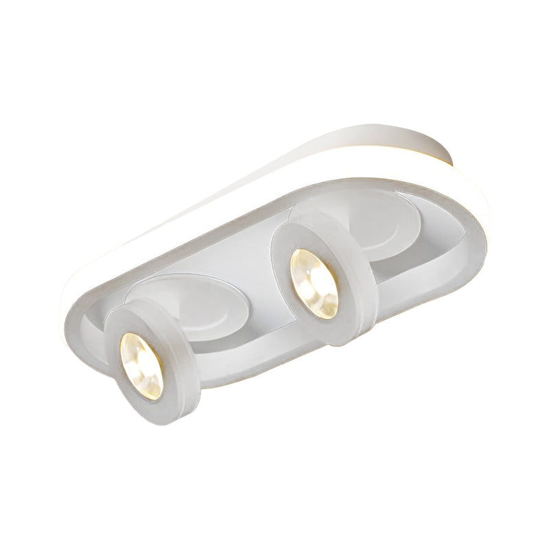 Modern Adjustable Rounded Rectangular LED Ceiling Spotlight - Sleek Design for Home & Office Lighting