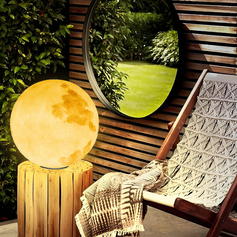 Moon-Shaped Outdoor Pier-Mount Pillar Accent Light - Stylish Solar Garden Post Lantern